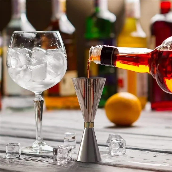 stainless steel double jigger 2oz