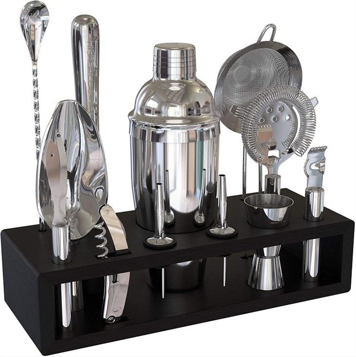 info-1-1 China silver stainless steel cocktail bartender kit