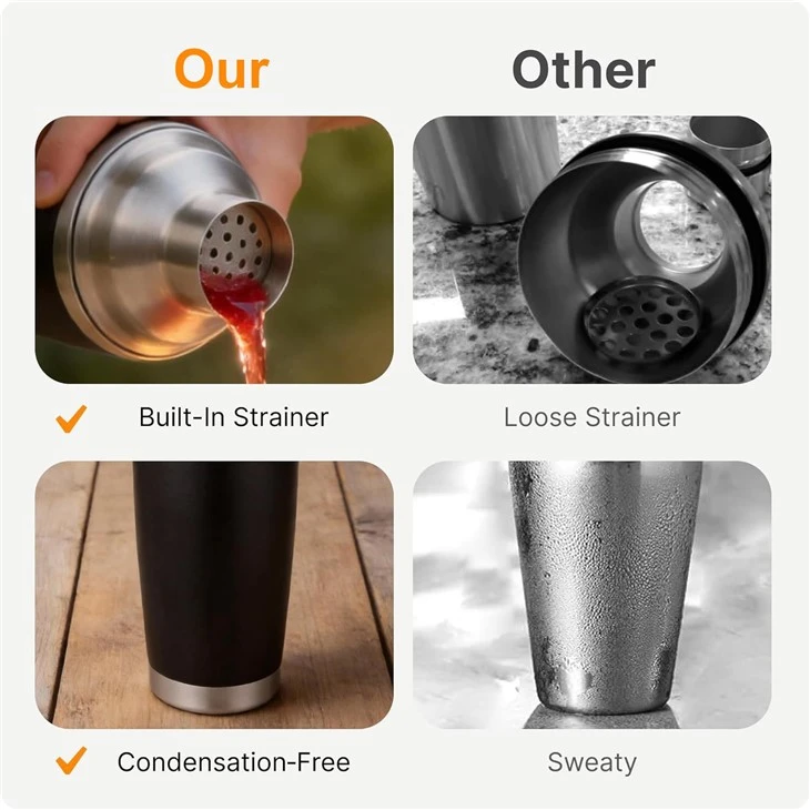 Custom 20oz Insulated Cocktail Shaker high quality