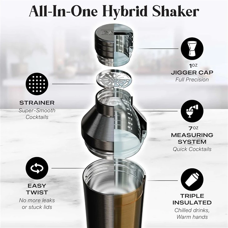 27oz Insulated Cocktail Shaker high quality